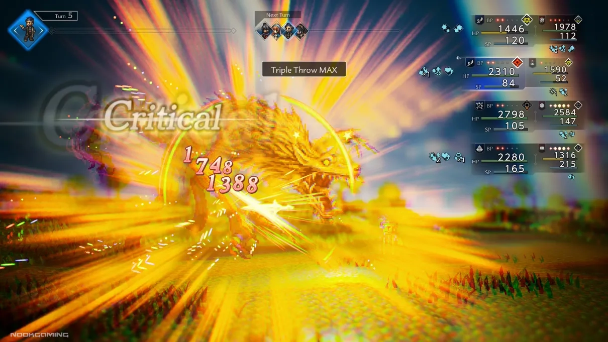 Landing a key critical hit