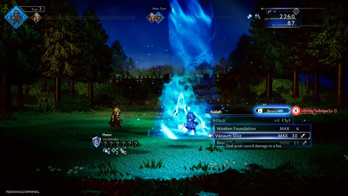 Using several boosts in battle
