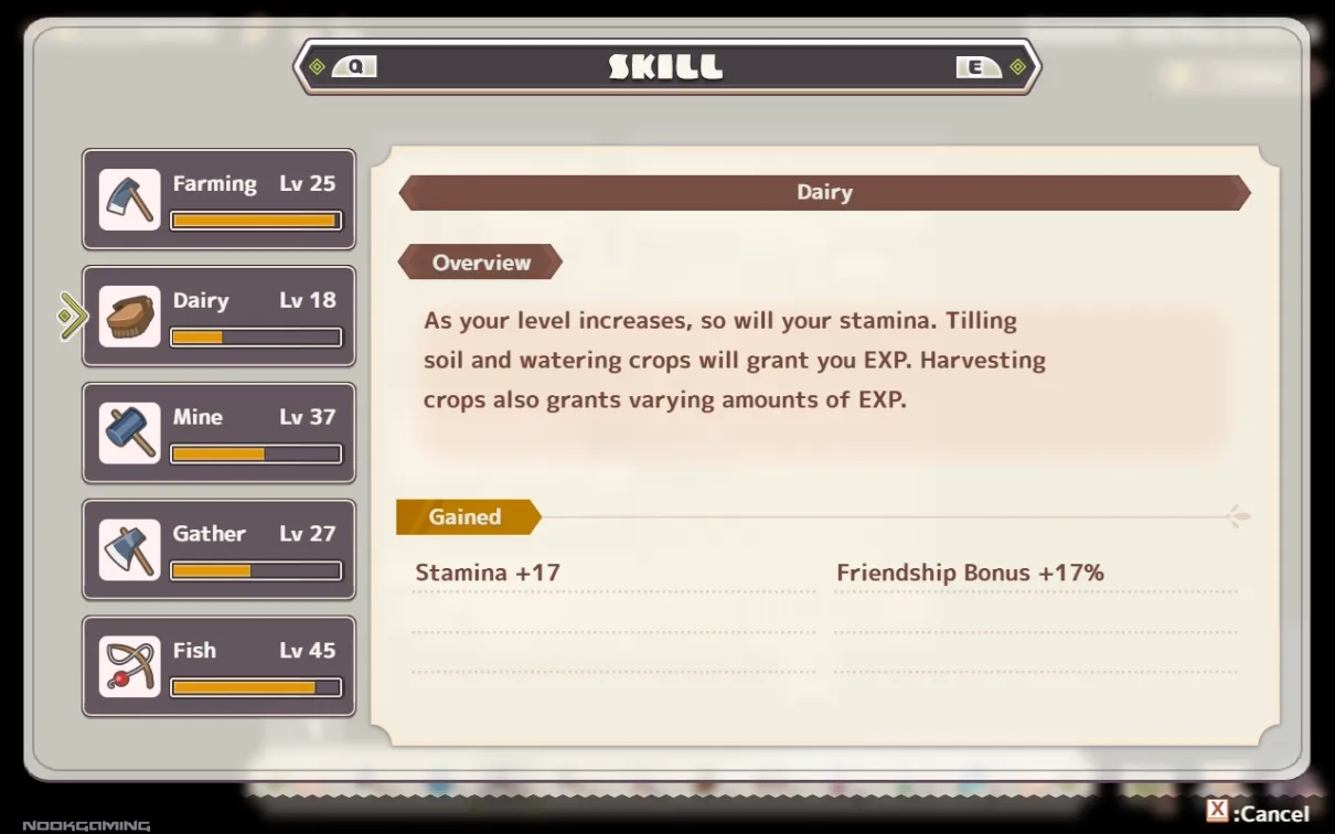 Localization issue in Forestia ~Farm Life in the Country~ - Dairy skill description is wrong